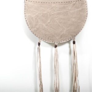 Round leather crossbody bag